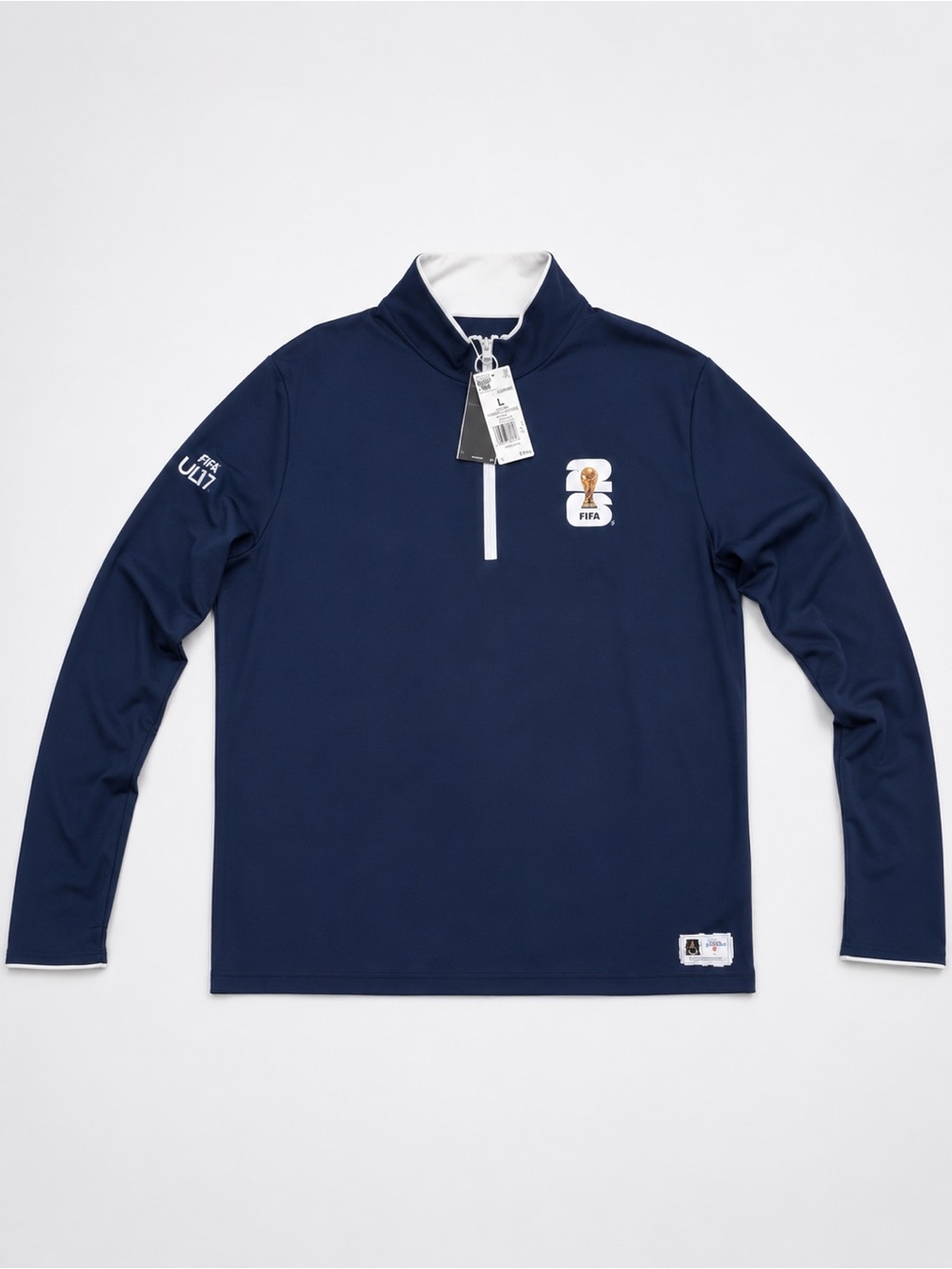 adidas Navy Blue Long Sleeve Quarter-Zip Pullover Golf